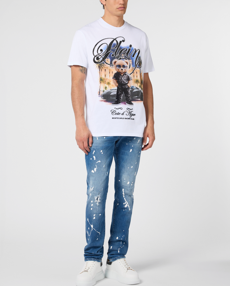 Biały t-shirt Teddy Racing - Image #3