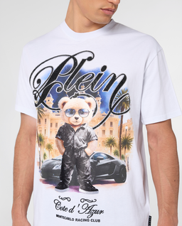Biały t-shirt Teddy Racing - Image #4