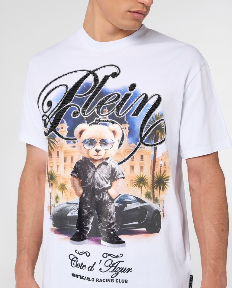 Biały t-shirt Teddy Racing - Image #4