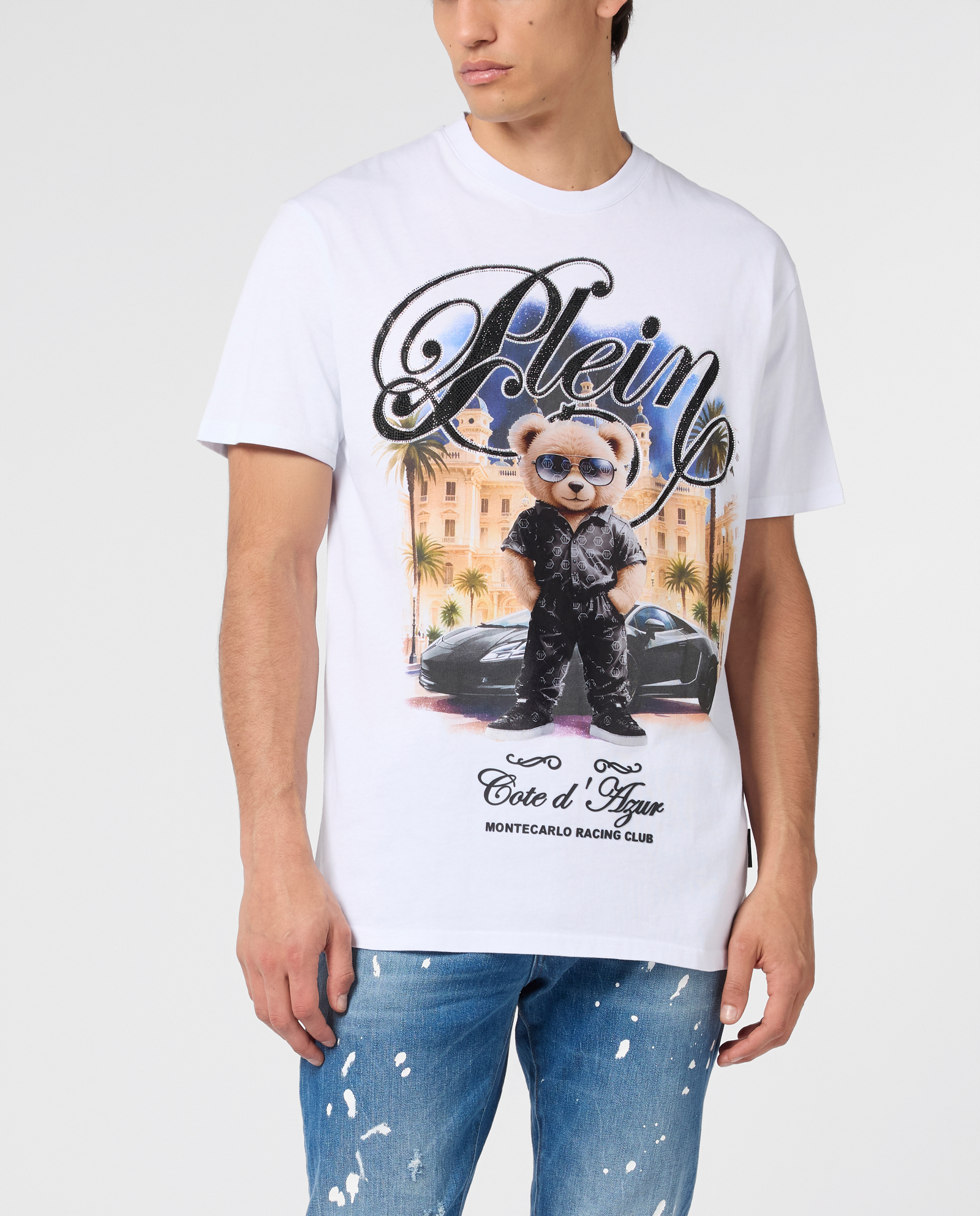 Biały t-shirt Teddy Racing - Image #1