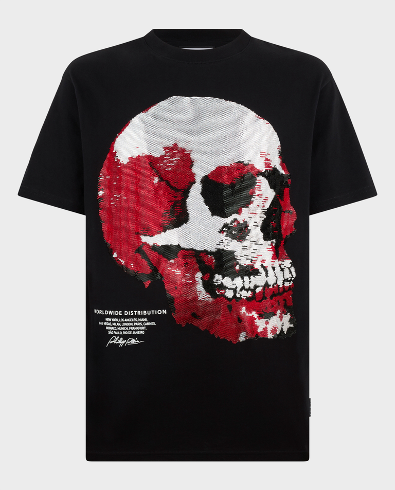 Czarny t-shirt z motywem czarnym