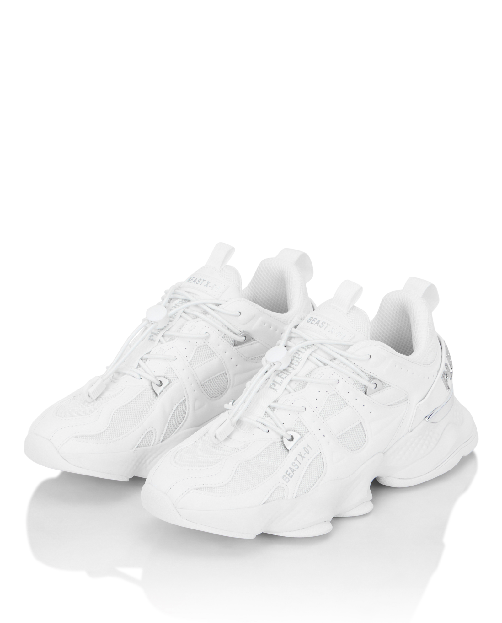 Białe sneakersy Runner Beast - Image #3