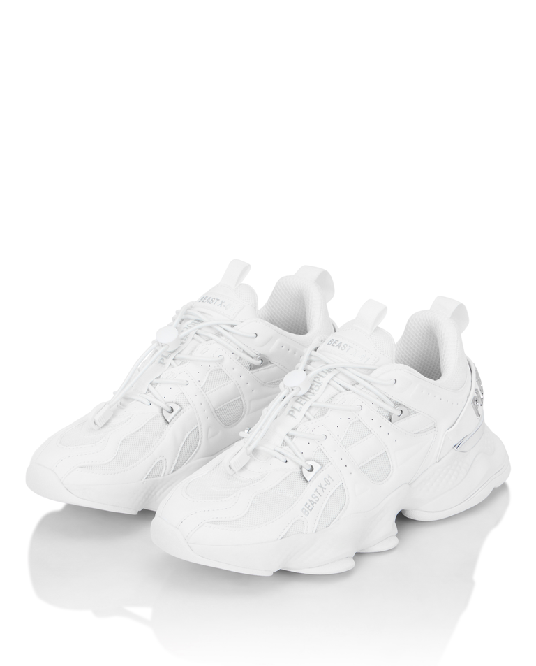 Białe sneakersy Runner Beast - Image #3