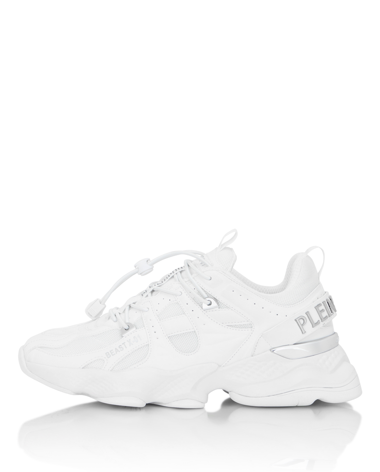 Białe sneakersy Runner Beast - Image #4