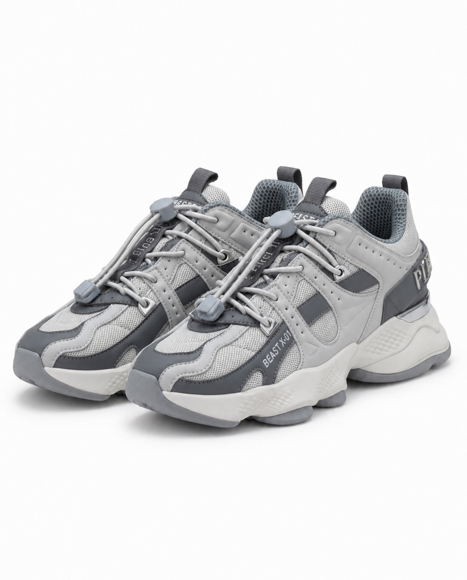 Szare sneakersy Runner Beast - Image #1