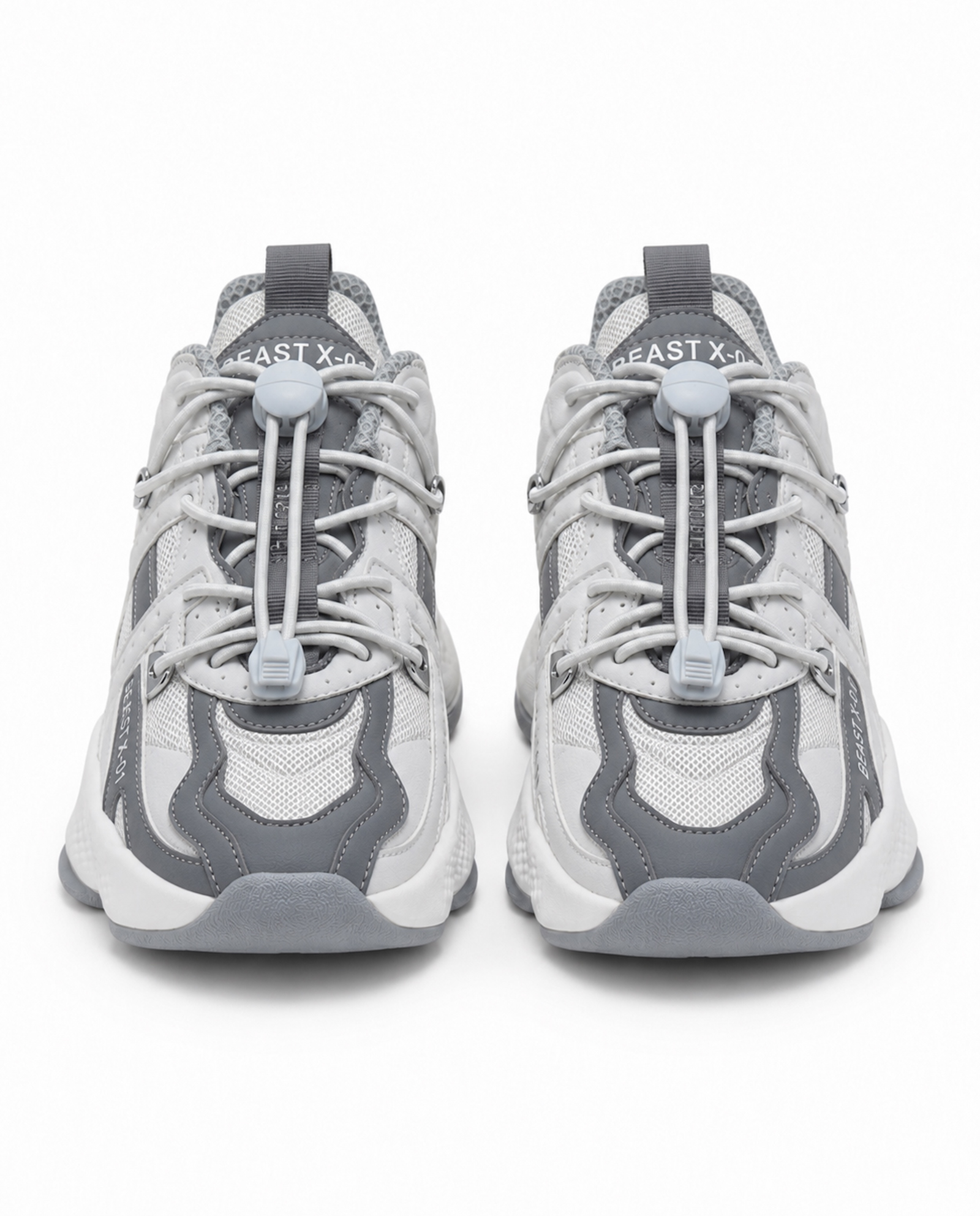 Szare sneakersy Runner Beast - Image #6