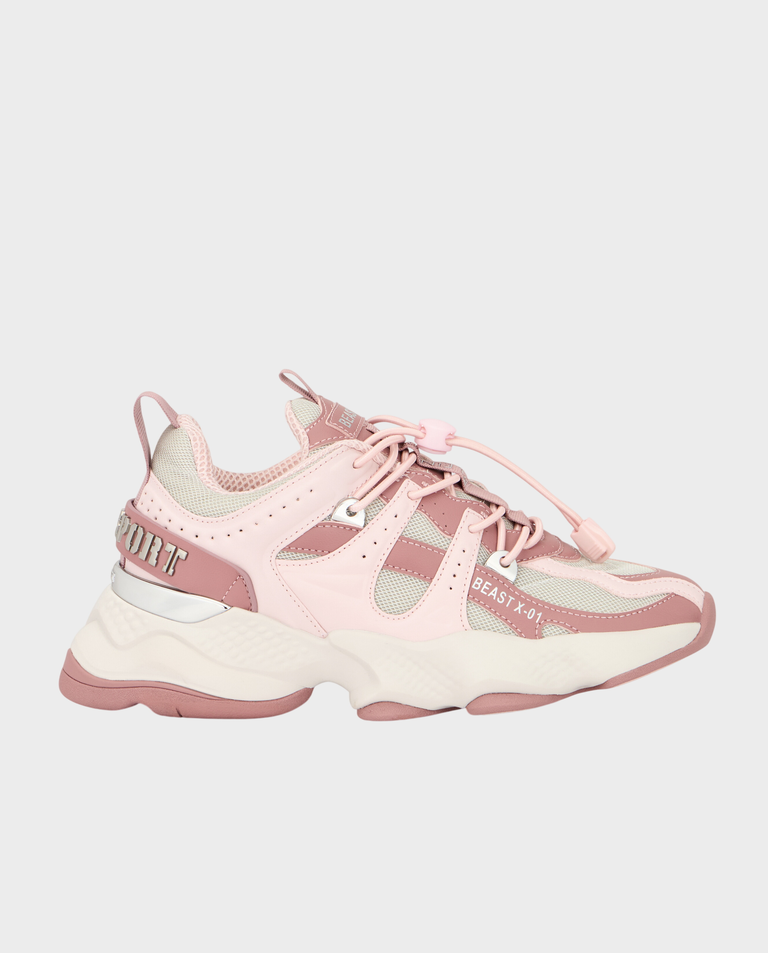 Różowe sneakersy Runner Beast