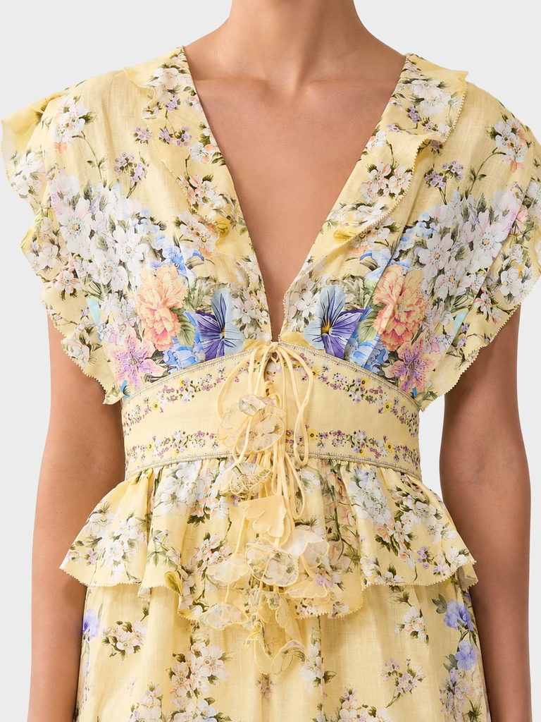 Lniana sukienka w kwiaty Darling Buds - Image #6