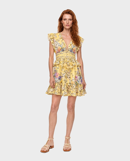 Lniana sukienka w kwiaty Darling Buds - Image #1