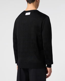 Czarny sweter w monogram - Image #2