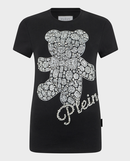 Czarny t-shirt Teddy Crystal Pure Fit - Image #0