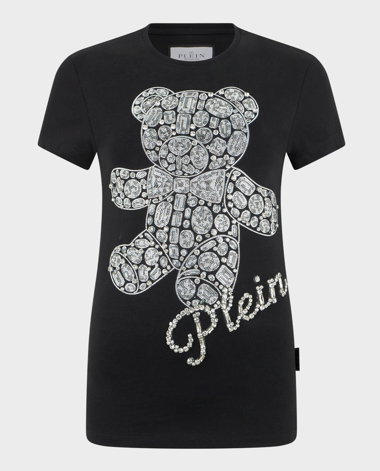 Czarny t-shirt Teddy Crystal Pure Fit