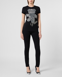 Czarny t-shirt Teddy Crystal Pure Fit - Image #2