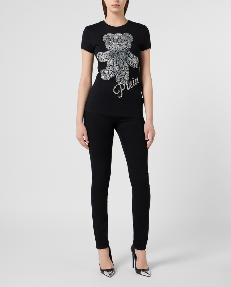 Czarny t-shirt Teddy Crystal Pure Fit - Image #2