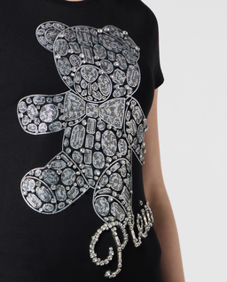 Czarny t-shirt Teddy Crystal Pure Fit - Image #3