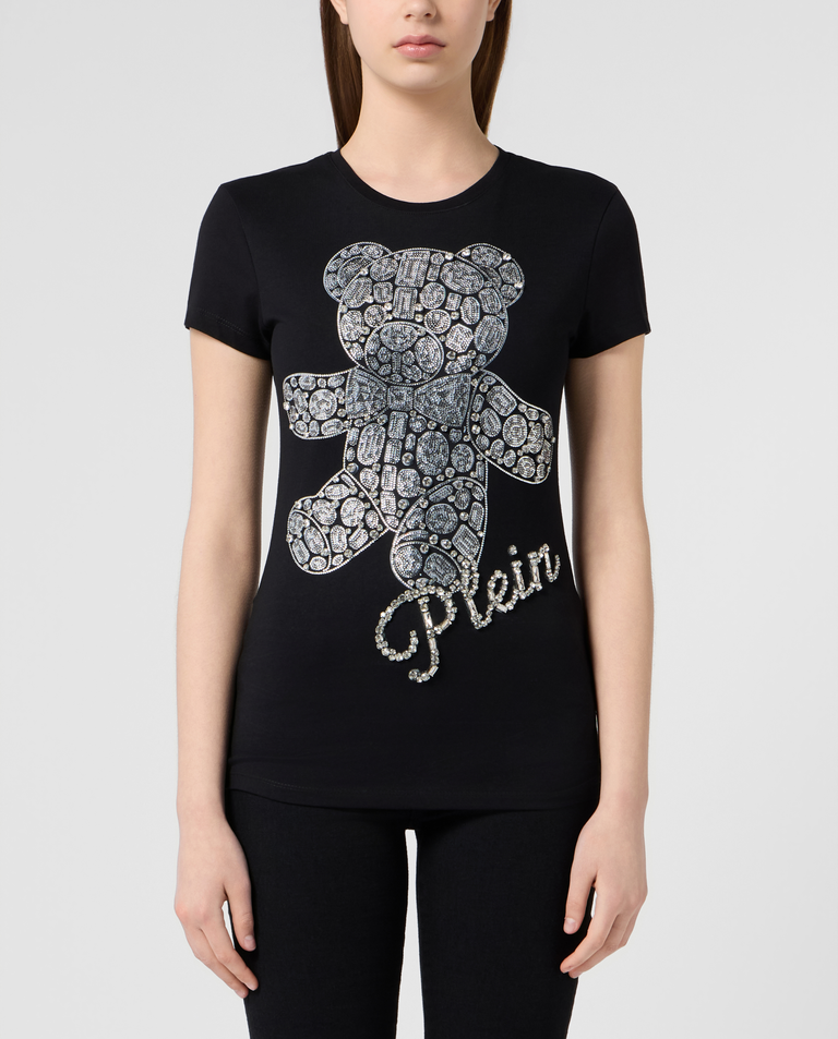 Czarny t-shirt Teddy Crystal Pure Fit