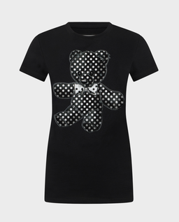 Czarny t-shirt Stass Teddy Pure Fit - Image #0