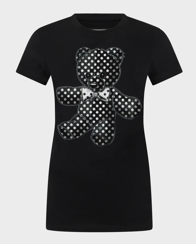Czarny t-shirt Stass Teddy Pure Fit