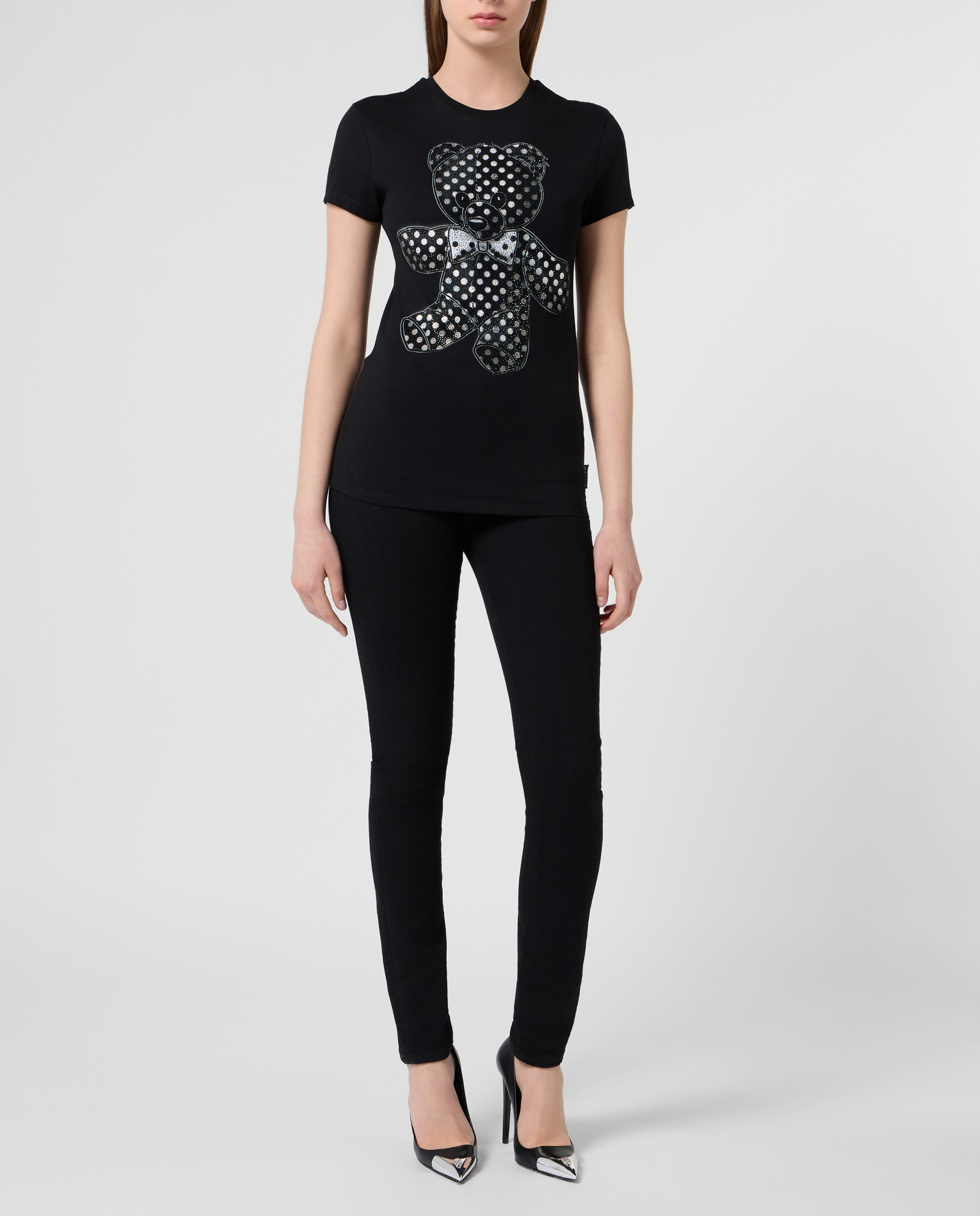 Czarny t-shirt Stass Teddy Pure Fit - Image #3