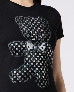 Czarny t-shirt Stass Teddy Pure Fit - Image #4