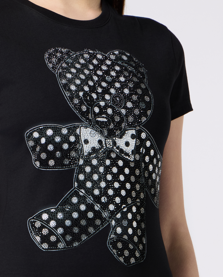 Czarny t-shirt Stass Teddy Pure Fit - Image #4