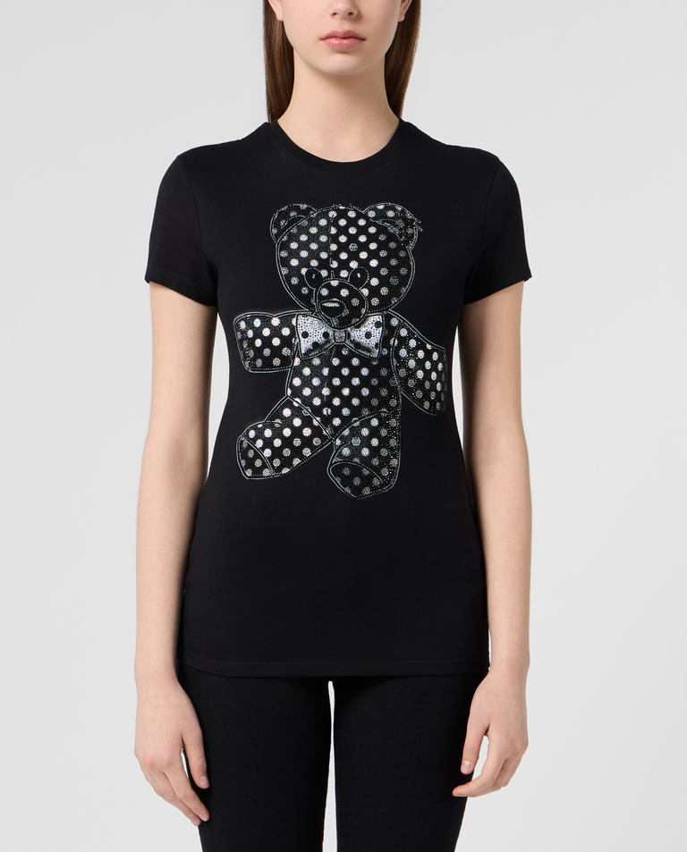Czarny t-shirt Stass Teddy Pure Fit