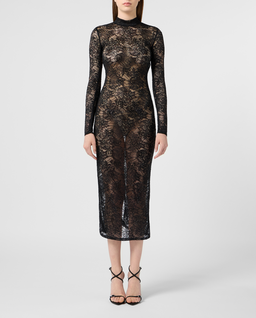 Koronkowa sukienka z odkrytymi plecami Monogram Strass - Image #1