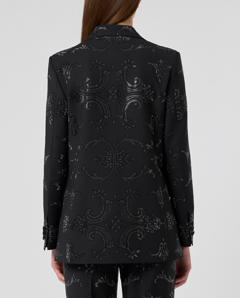 Czarna marynarka z printem Baroque Strass - Image #2