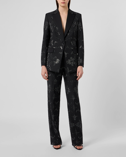 Czarna marynarka z printem Baroque Strass - Image #3