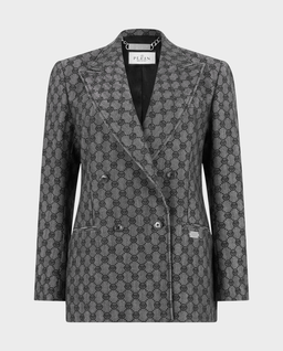 Dwurzędowa marynarka z monogram Dame Fit - Image #0