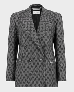Dwurzędowa marynarka z monogram Dame Fit - Image #0