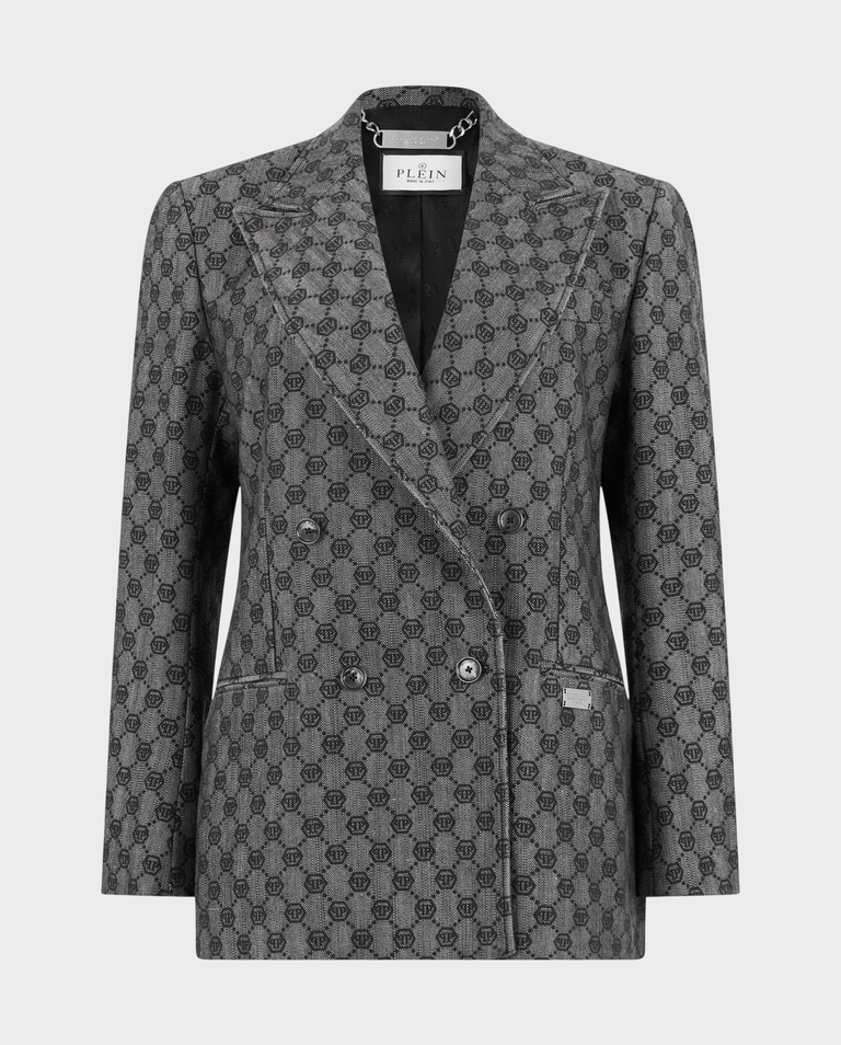 Dwurzędowa marynarka z monogram Dame Fit