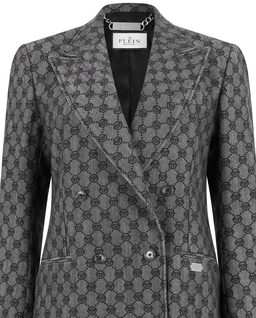 Dwurzędowa marynarka z monogram Dame Fit - Image #1