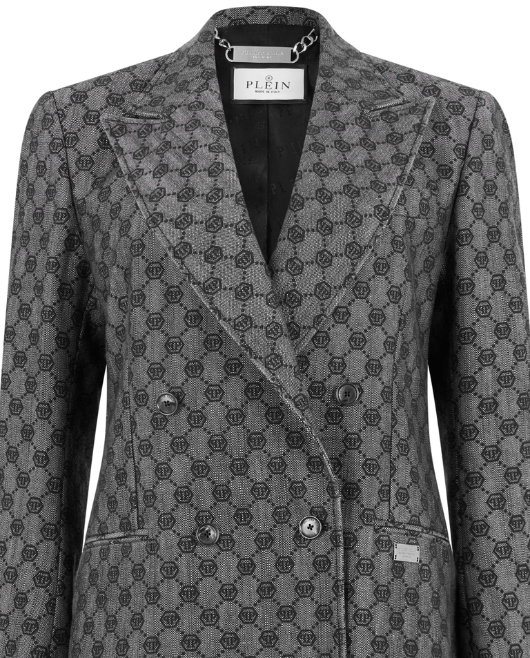 Dwurzędowa marynarka z monogram Dame Fit
