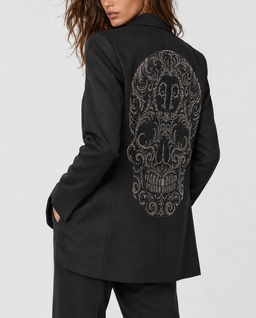 Czarna marynarka z motywem czaszki Baroque Skull - Image #2