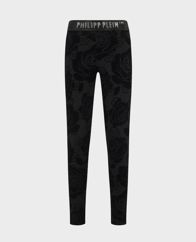 Legginsy z kwiatowym motywem