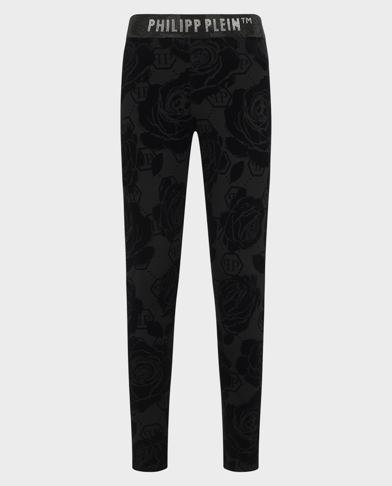 Legginsy z kwiatowym motywem
