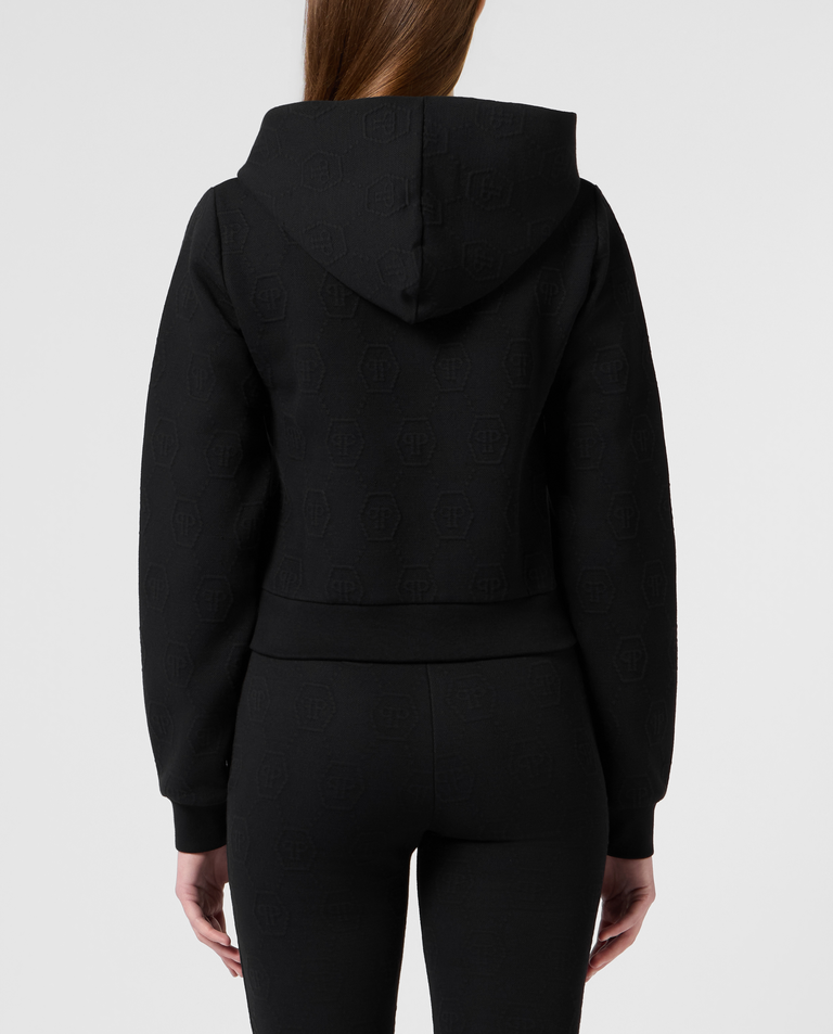 Czarna bluza rozpinana z logo - Image #2