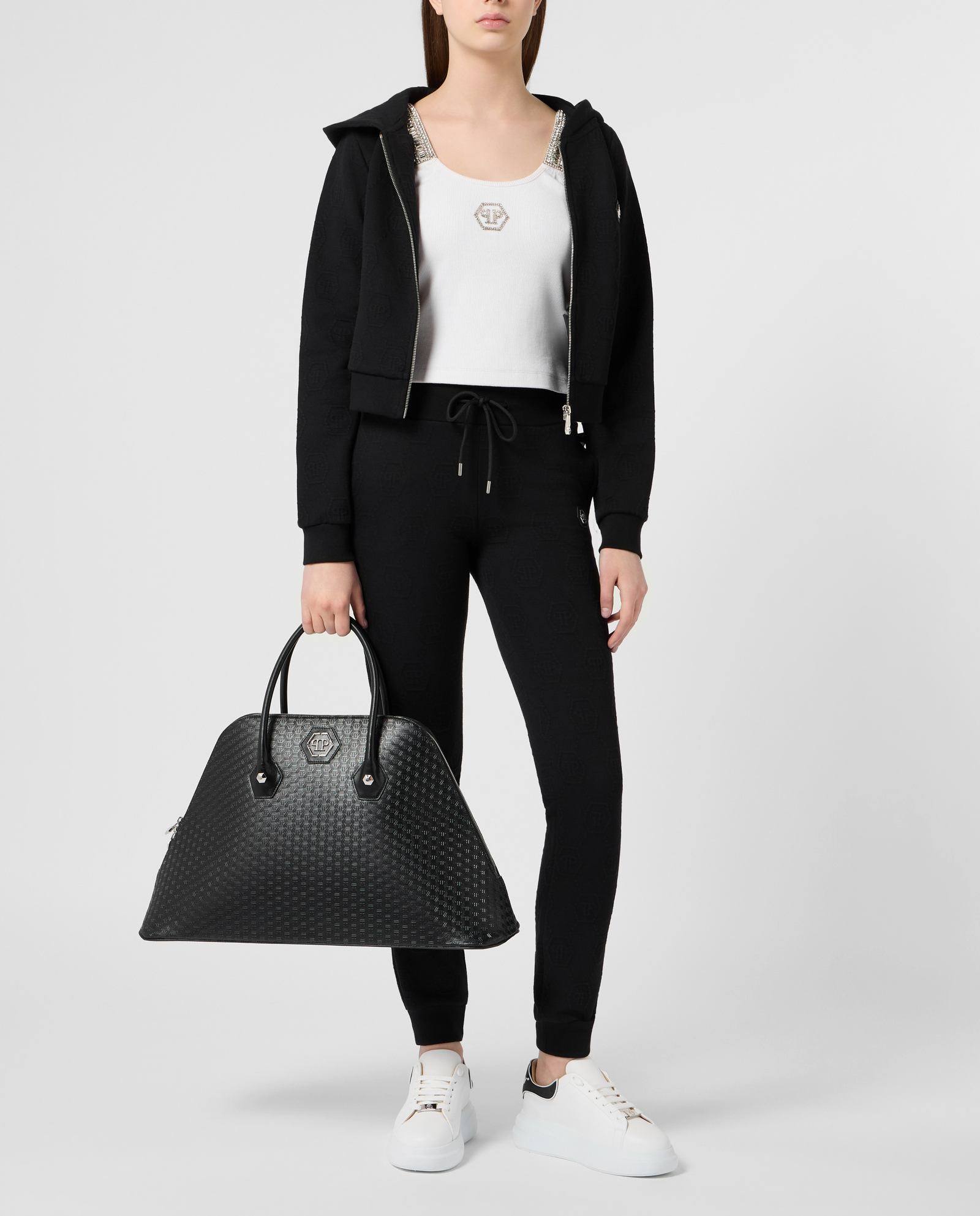 Czarna bluza rozpinana z logo - Image #3