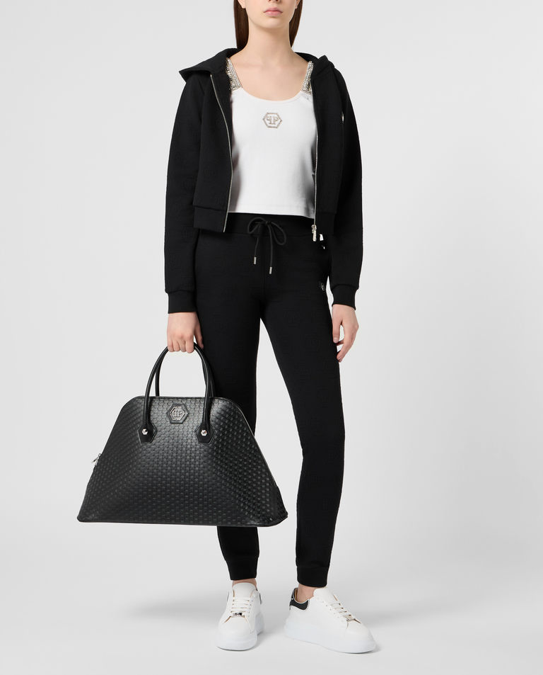 Czarna bluza rozpinana z logo - Image #3