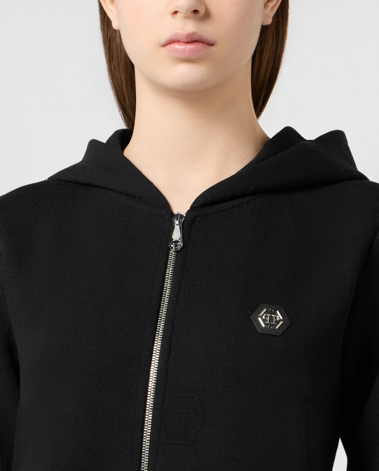 Czarna bluza rozpinana z logo - Image #4