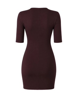 Drapowana mini sukienka Berenice prune - Image #1