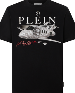 Czarny t-shirt Teddy Plane Stones - Image #1