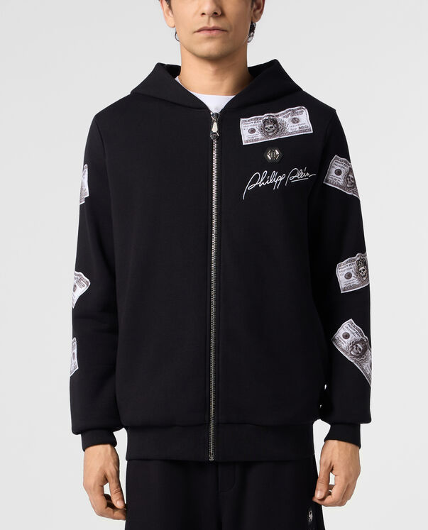 Czarna bluza z kapturem Dollar Stones
