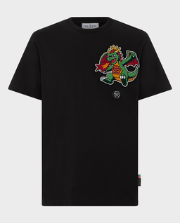 Czarny t-shirt Chest Dragon Stones - Image #0