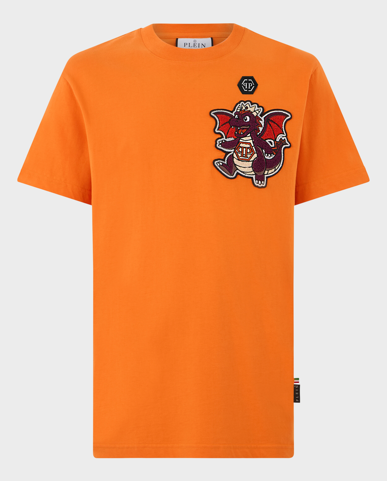 Pomarańczowy t-shirt Chest Dragon Stones