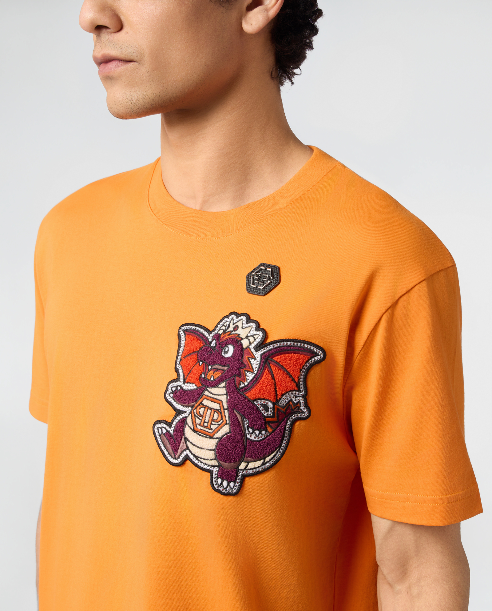 Pomarańczowy t-shirt Chest Dragon Stones - Image #4