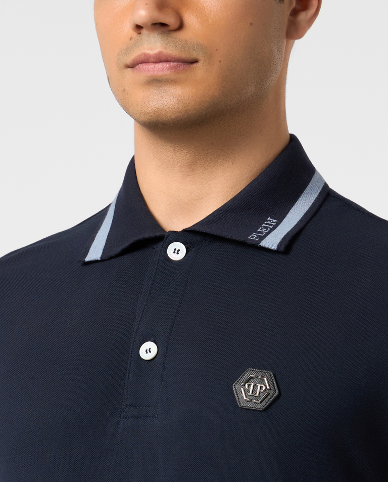 Granatowa koszulka polo - Image #4