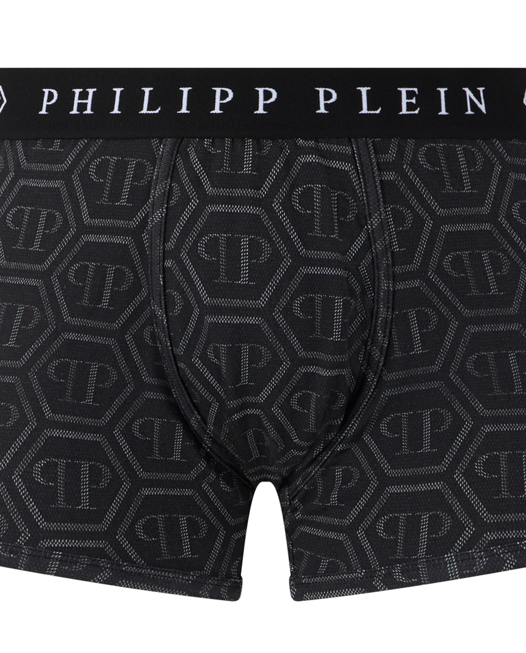 Czarne bokserki w monogram