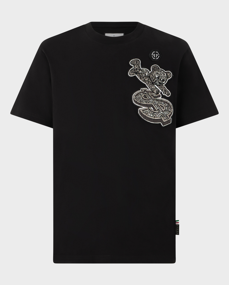 Czarny t-shirt Chest Teddy Stones